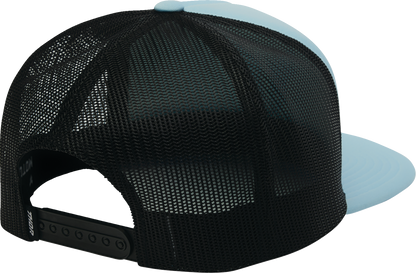 THOR Shadow Hat - Light Blue Five Panel Trucker Hat with Stamped Icon, Part Number 2501 - 4297 - Kelly Motorsports