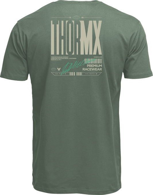 THOR Signature T-Shirt - Olive, 2XL - 3030-25136 - Kelly Motorsports