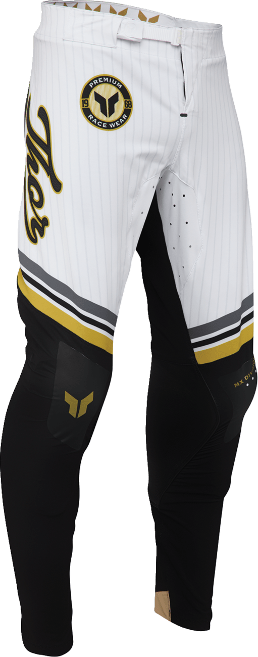 THOR Sportmode Baller Pants - Black/Gold US 36 | Durable Race-Optimized Motorcycle Pants - Kelly Motorsports