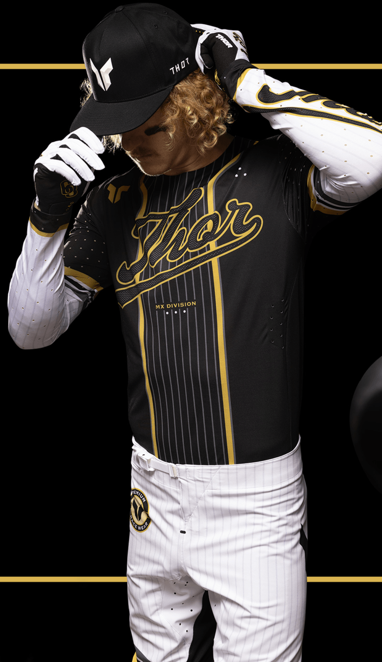 THOR Sportmode Baller Pants - Black/Gold US 36 | Durable Race-Optimized Motorcycle Pants - Kelly Motorsports