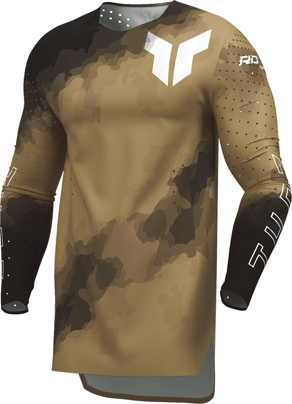 THOR Sportmode Carbon Jersey - Black and Copper, Medium (Part No. 2910-8738) - Kelly Motorsports