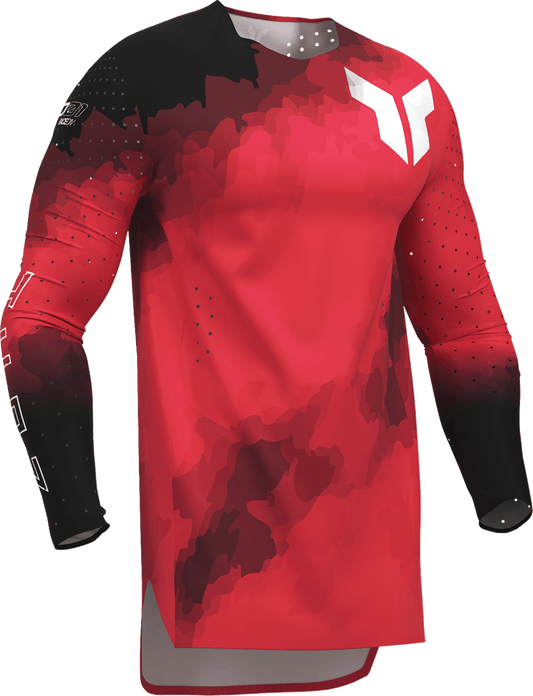THOR Sportmode Carbon Jersey – Black/Red, Size Small - Part Number 2910-8727 - Kelly Motorsports