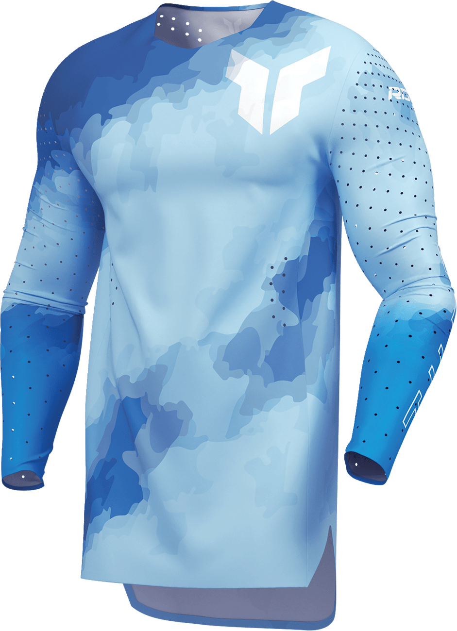 THOR Sportmode Carbon Jersey - Electric Blue/Powder Blue, Large - Part Number 2910-8734 - Kelly Motorsports