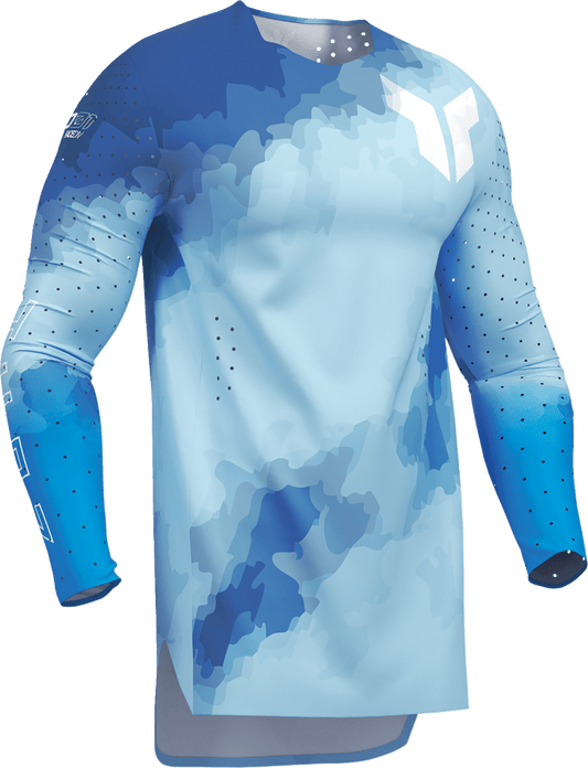 THOR Sportmode Carbon Jersey - Electric Blue/Powder Blue - Small (Part No. 2910-8732) - Kelly Motorsports