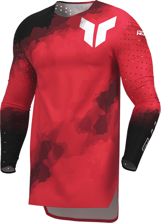 THOR Sportmode Carbon Jersey Medium by THOR - Black and Red, Part No. 2910-8728 - Kelly Motorsports