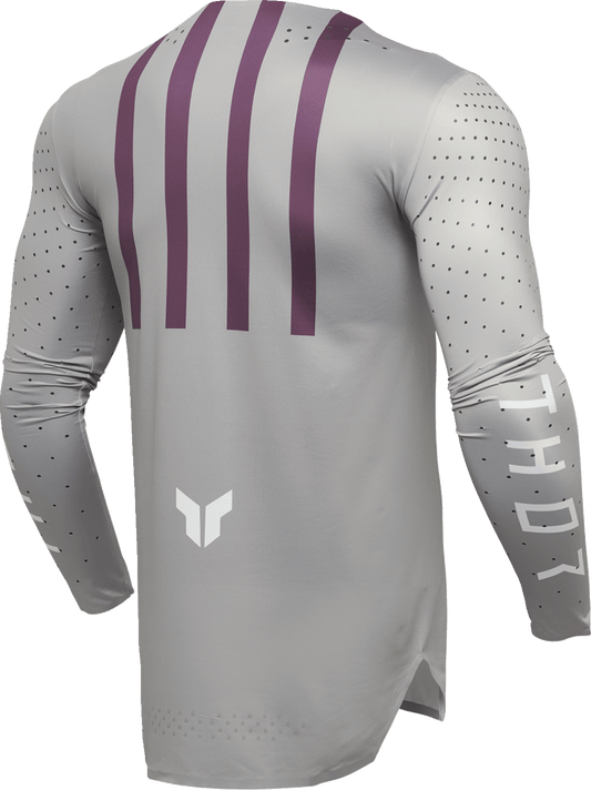 THOR Sportmode Flite Jersey 2XL - Gray/Purple, Lightweight and Breathable Athletic Fit - Kelly Motorsports
