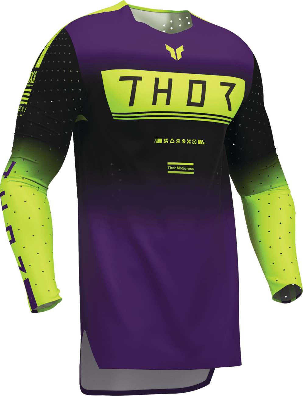 THOR Sportmode Geo Jersey 2XL by THOR - Part Number 2910-8746, Black and Purple - Kelly Motorsports