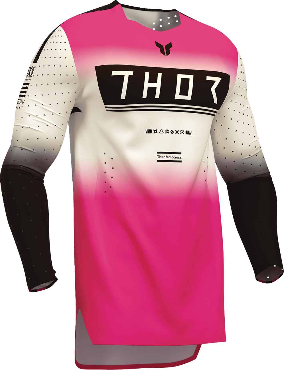 THOR Sportmode Geo Jersey - Vintage White & Pink - Large (Part No. 2910-8759) - Kelly Motorsports