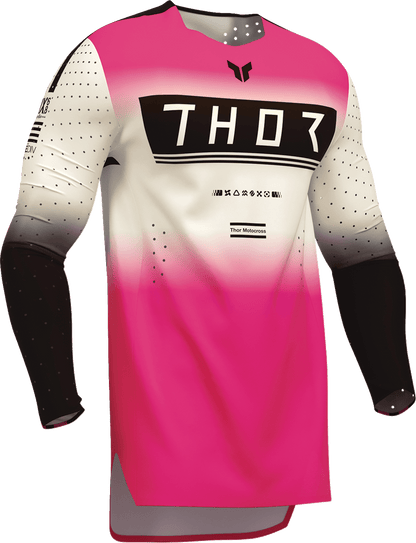 THOR Sportmode Geo Jersey - Vintage White & Pink - Large (Part No. 2910-8759) - Kelly Motorsports