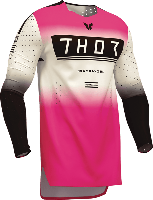 THOR Sportmode Geo Jersey - Vintage White & Pink - Large (Part No. 2910-8759) - Kelly Motorsports