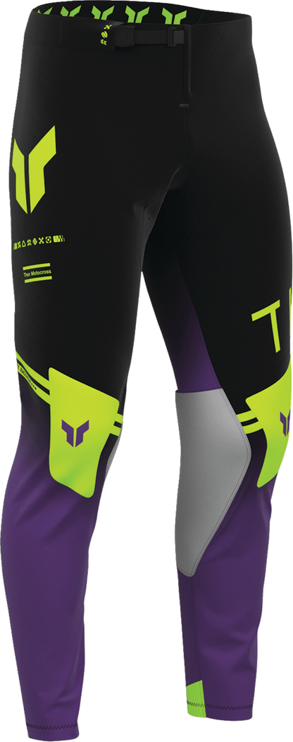THOR Sportmode Geo Pants - Black and Purple, US 36 - Part Number 2901-12803 - Kelly Motorsports