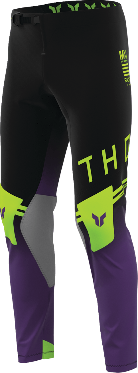 THOR Sportmode Geo Pants - Black and Purple, US 36 - Part Number 2901-12803 - Kelly Motorsports
