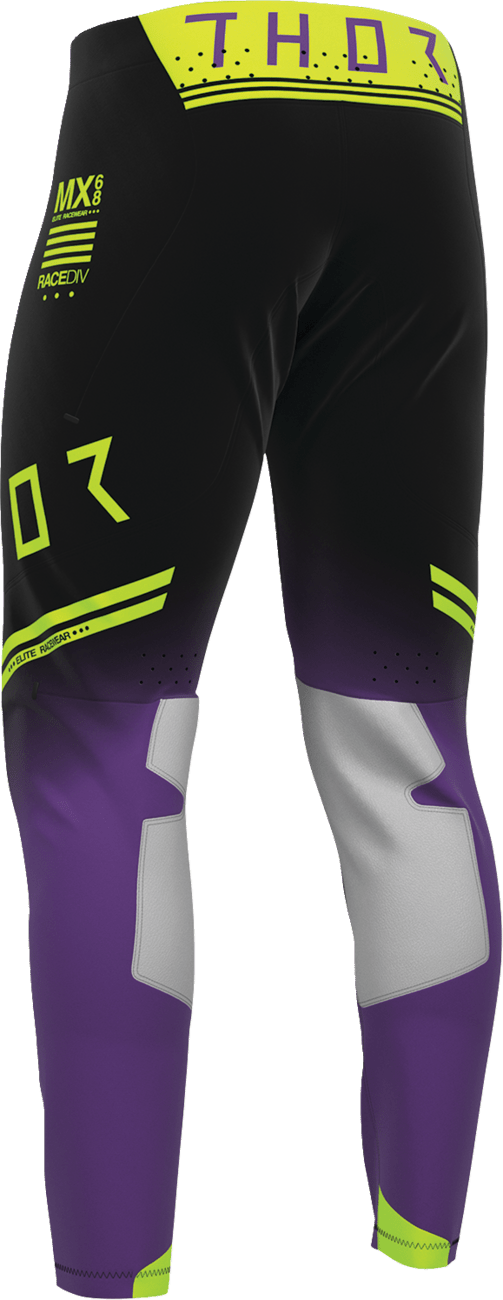 THOR Sportmode Geo Pants - Black and Purple, US 36 - Part Number 2901-12803 - Kelly Motorsports