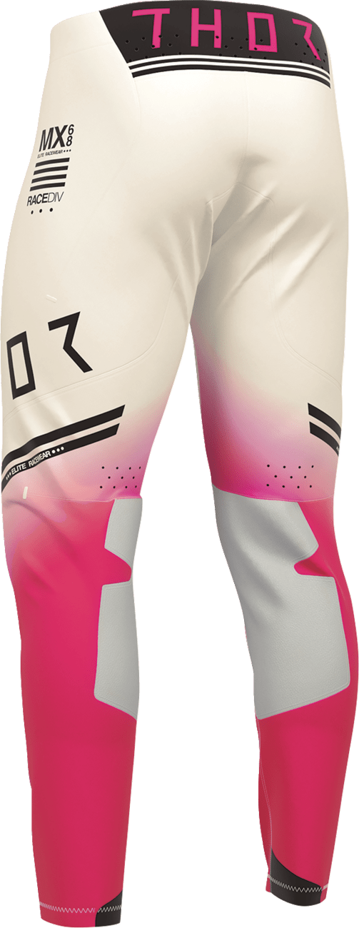THOR Sportmode Geo Pants - Vintage White/Pink US 28, Part 2901-12823 - Kelly Motorsports