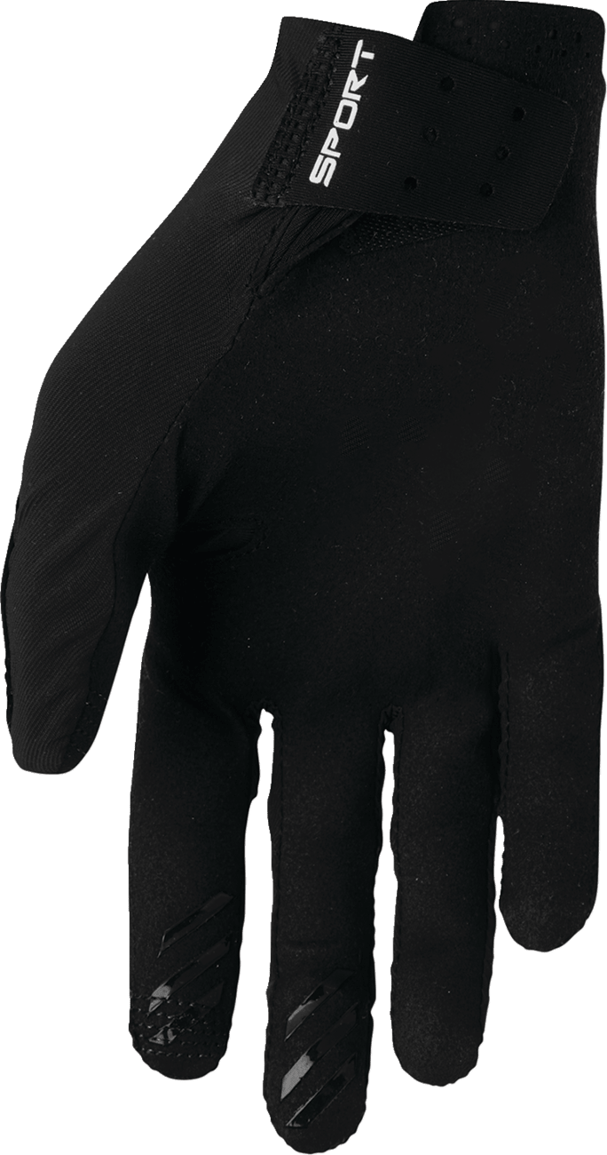 THOR Sportmode Iconic Gloves - Black, Size XS - Part Number 3330-8000 - Kelly Motorsports