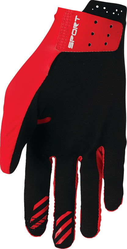 THOR Sportmode Iconic Gloves - Red, Medium - Part Number 3330-8014 - Kelly Motorsports