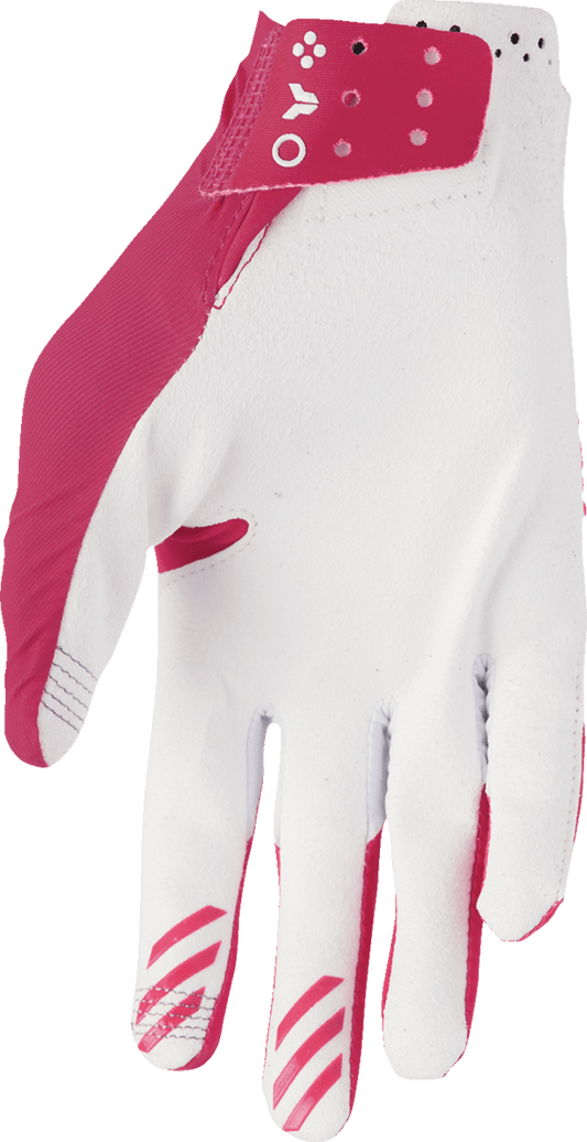 THOR Sportmode Iconic Gloves with Clarino® Palm – Pink, Size XS - Part 3330-8277 - Kelly Motorsports