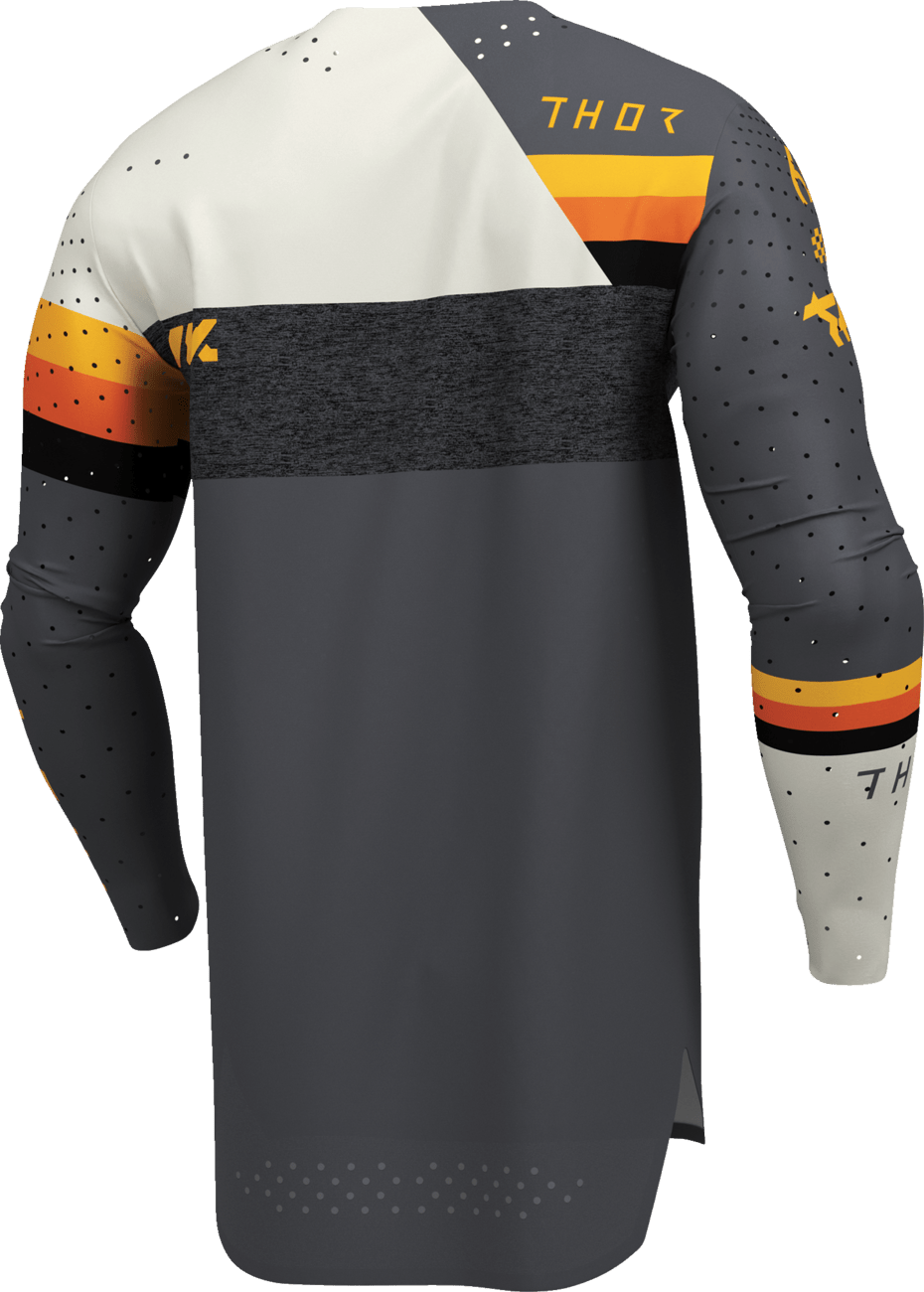 THOR Sportmode League Jersey Small 2910-8352 - Charcoal and White Performance Cycling Jersey - Kelly Motorsports