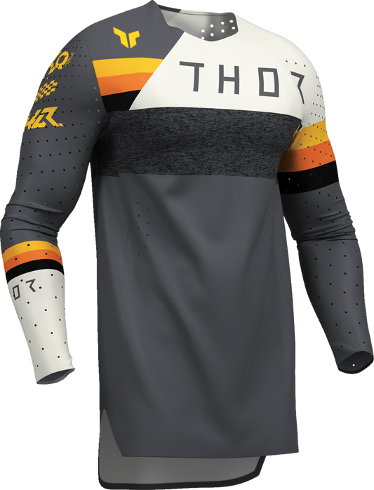 THOR Sportmode League Jersey Small 2910-8352 - Charcoal and White Performance Cycling Jersey - Kelly Motorsports