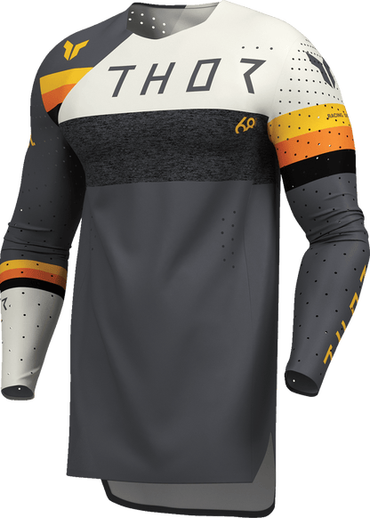THOR Sportmode League Jersey Small 2910-8352 - Charcoal and White Performance Cycling Jersey - Kelly Motorsports