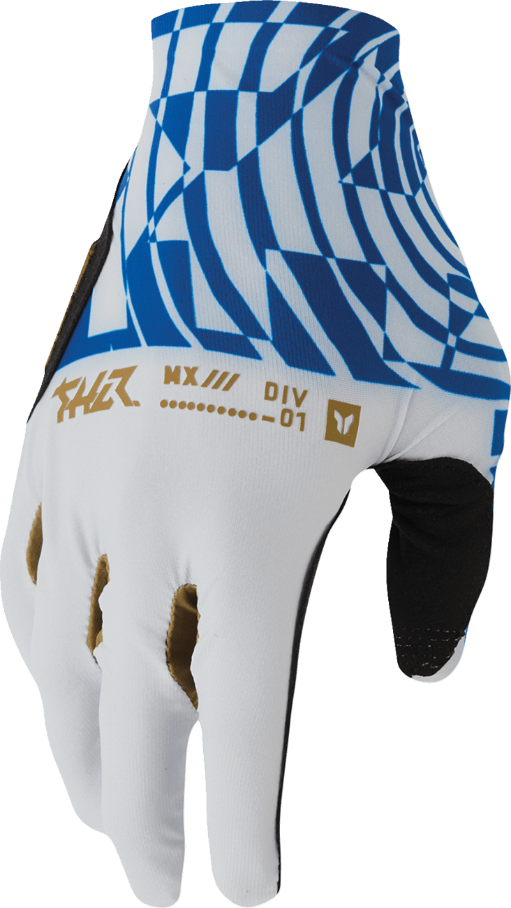 THOR Sportmode Mind Control Gloves- Light Gray/ Blue - Kelly Motorsports