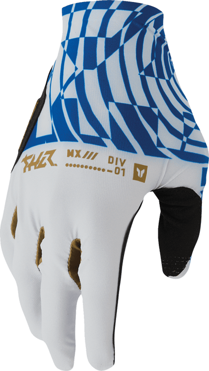 THOR Sportmode Mind Control Gloves- Light Gray/ Blue - Kelly Motorsports