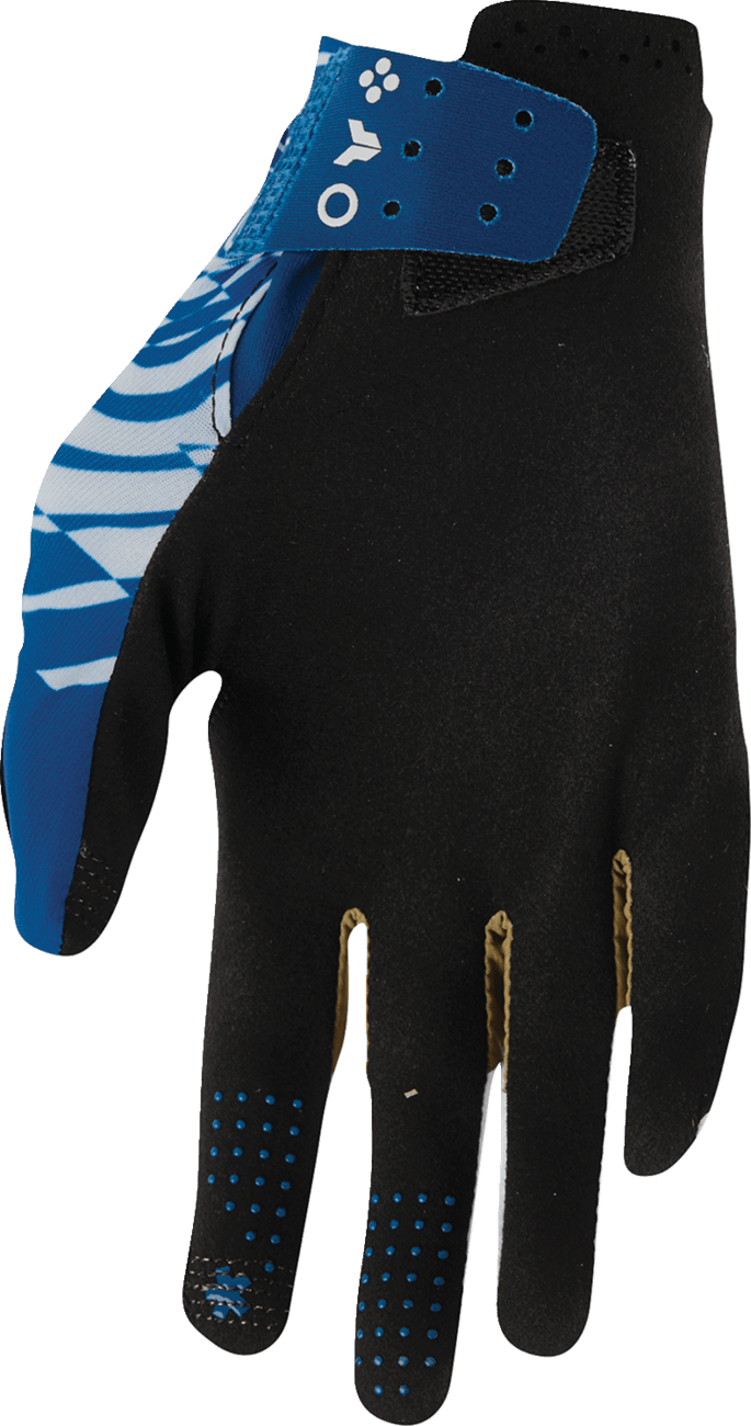 THOR Sportmode Mind Control Gloves- Light Gray/ Blue - Kelly Motorsports