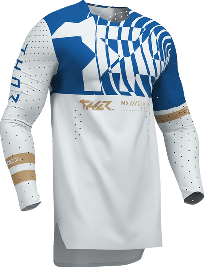 THOR Sportmode Mind Control Jersey Large - Light Gray/Blue - Part Number 2910-8769 - Kelly Motorsports