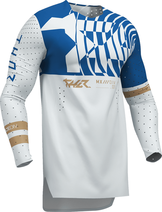 THOR Sportmode Mind Control Jersey Large - Light Gray/Blue - Part Number 2910-8769 - Kelly Motorsports