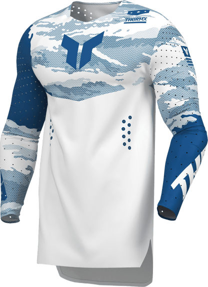 THOR Sportmode Recon LE Jersey - White/Blue, Size XL - Part Number 2910-9080 - Kelly Motorsports