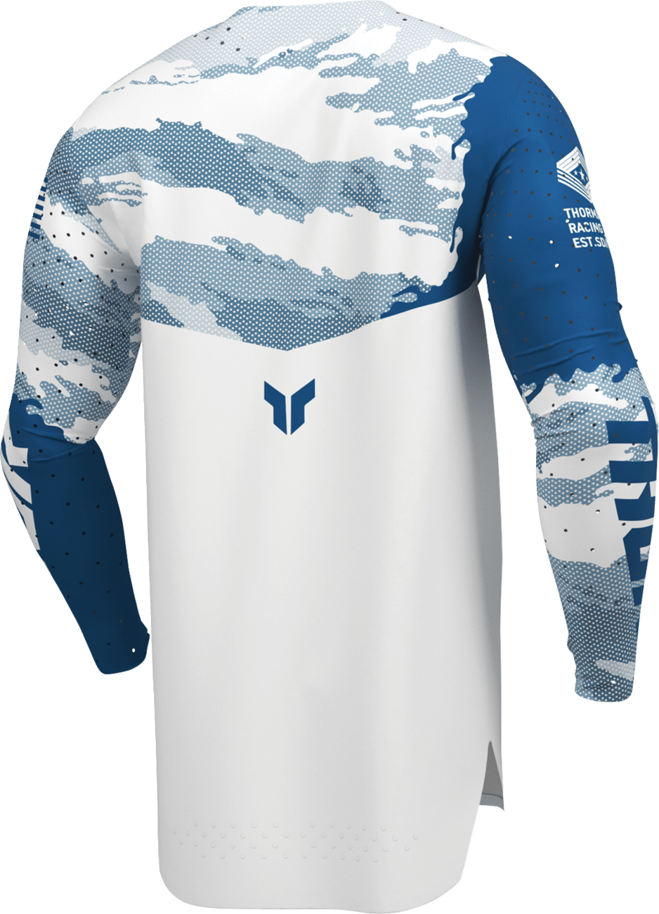 THOR Sportmode Recon LE Jersey - White/Blue, Size XL - Part Number 2910-9080 - Kelly Motorsports