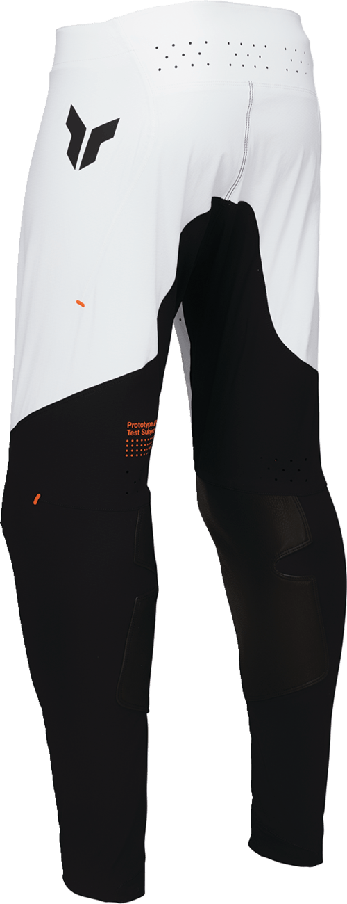 THOR Sportmode Rogue Pants White/Orange US 38 - Durable 4-Way Stretch Nylon with TPU Knee Protection - Kelly Motorsports