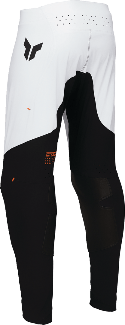 THOR Sportmode Rogue Pants White/Orange US 38 - Durable 4-Way Stretch Nylon with TPU Knee Protection - Kelly Motorsports