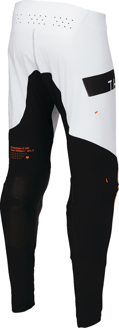 THOR Sportmode Rogue Pants White/Orange US 38 - Durable 4-Way Stretch Nylon with TPU Knee Protection - Kelly Motorsports