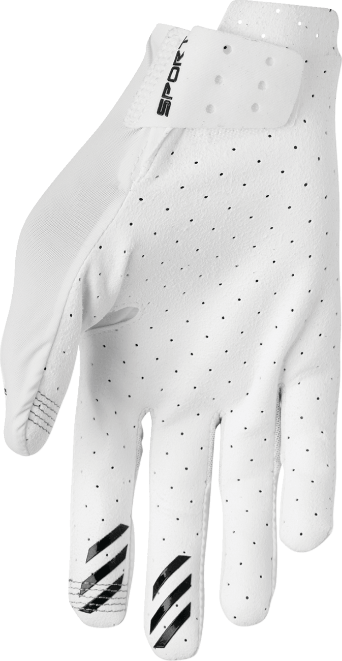 THOR Sportmode Vented Gloves - Iconic White - Large (Part No. 3330-8130) - Kelly Motorsports
