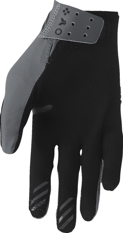 THOR Sportmode Vented Iconic Gloves - Charcoal, Size XS - Part Number 3330-8295 - Kelly Motorsports