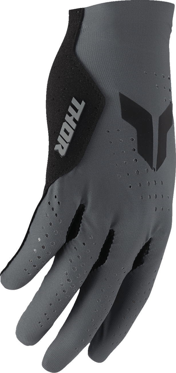 THOR Sportmode Vented Iconic Gloves - Charcoal, Small (Part No. 3330-8296) - Kelly Motorsports