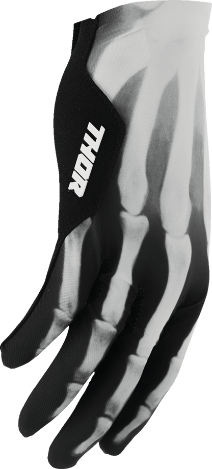 THOR Sportmode X-RAY Gloves - Black/White, Small - Model 3330-8290 - Kelly Motorsports