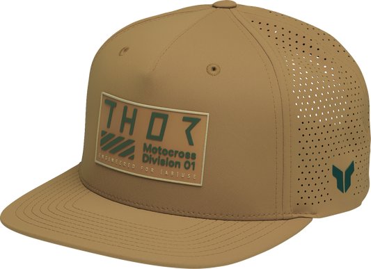 THOR Stamp Hat - Caramel 2501 - 4456 | Five Panel Snapback with 3D Icon Design - Kelly Motorsports