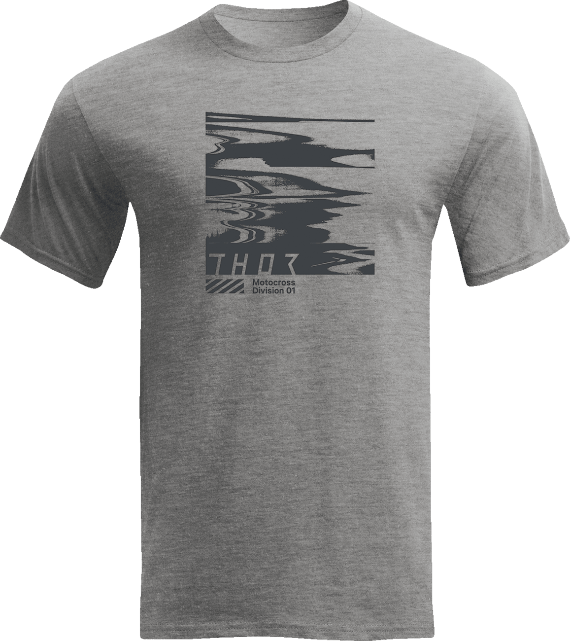 THOR Static Heather Gray T-Shirt - Small, 85% Cotton / 15% Viscose - Part 3030-25097 - Kelly Motorsports