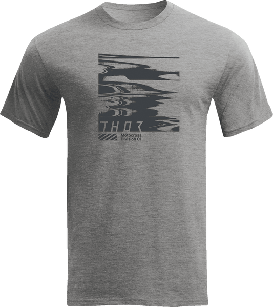 THOR Static Heather Gray T-Shirt - Small, 85% Cotton / 15% Viscose - Part 3030-25097 - Kelly Motorsports