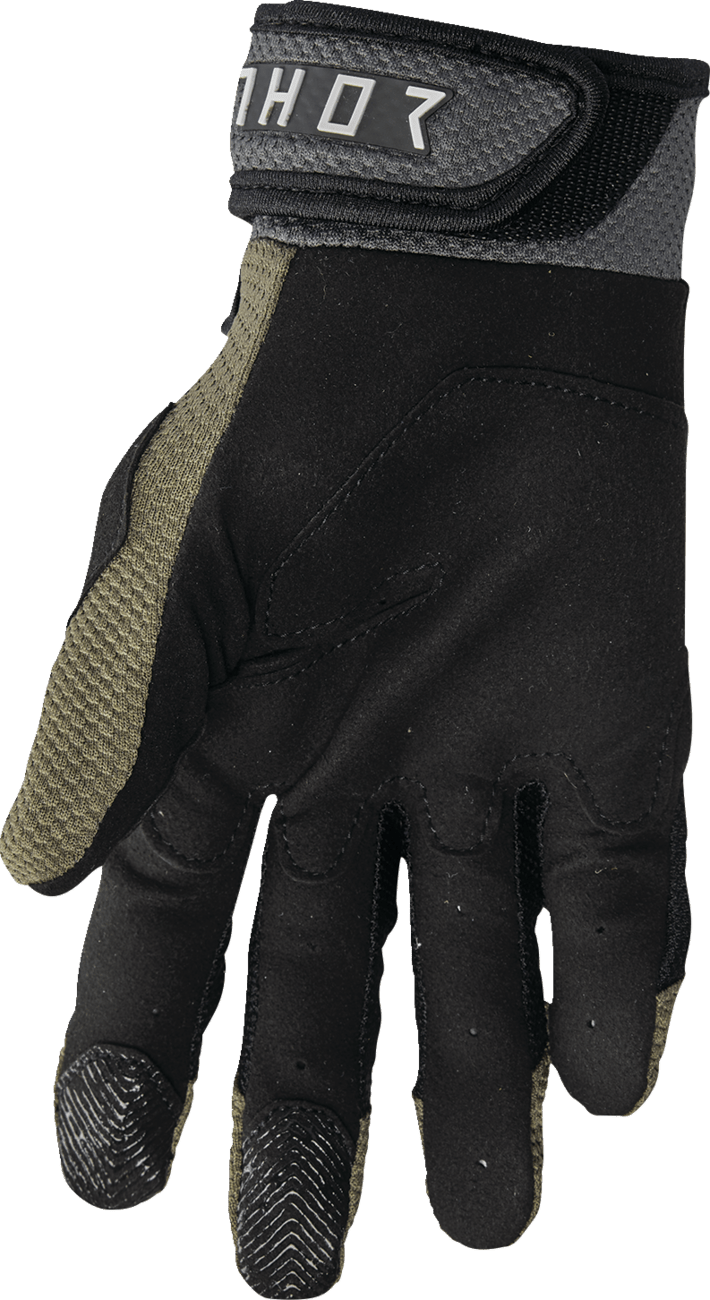 THOR Terrain Gloves Army/Charcoal Medium (Part Number 3330-8251) - Kelly Motorsports