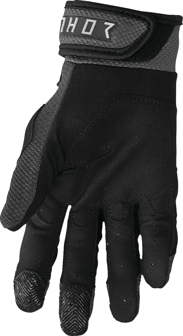 THOR Terrain Gloves - Black/Charcoal, Part Number 3330-8244 - Kelly Motorsports