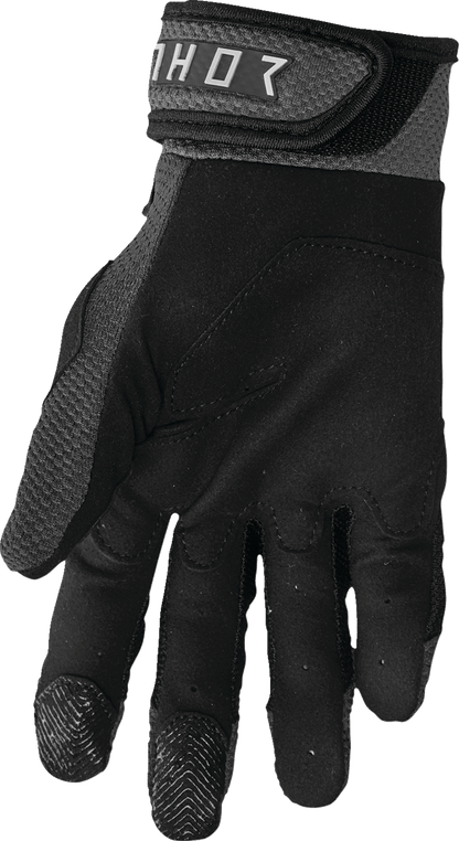 THOR Terrain Gloves - Black/Charcoal, Part Number 3330-8244 - Kelly Motorsports