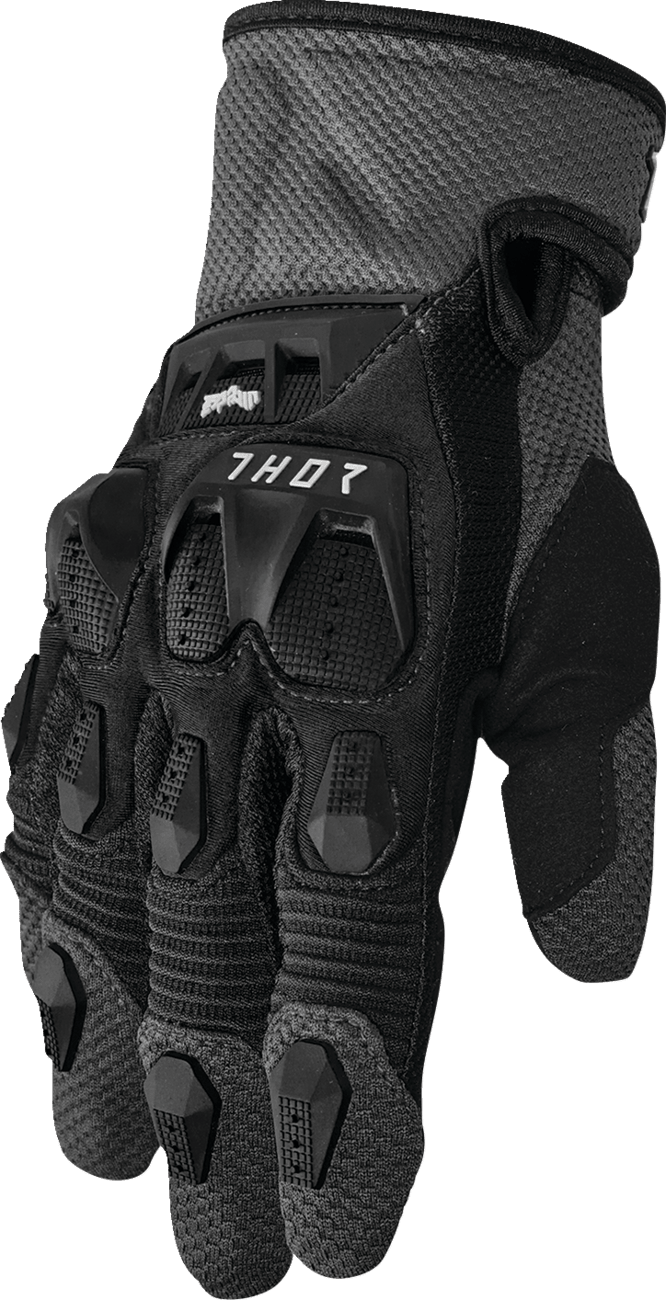THOR Terrain Gloves Small by THOR - Durable Mesh and Airprene Construction, Touch Screen Compatible Palm - Kelly Motorsports