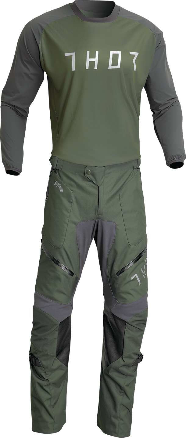 THOR Terrain Jersey Army/Charcoal Large - Part Number 2910-7168 - Kelly Motorsports