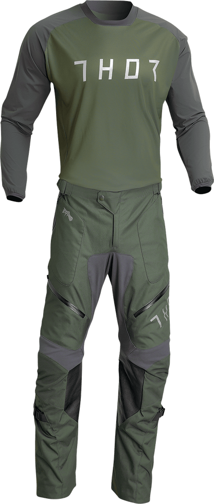 THOR Terrain Jersey Army/Charcoal Large - Part Number 2910-7168 - Kelly Motorsports
