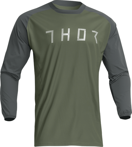 THOR Terrain Jersey Army/Charcoal Large - Part Number 2910-7168 - Kelly Motorsports