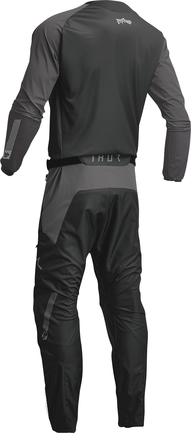 THOR Terrain Jersey Black/Charcoal Small - Part Number 2910-7160 - Kelly Motorsports