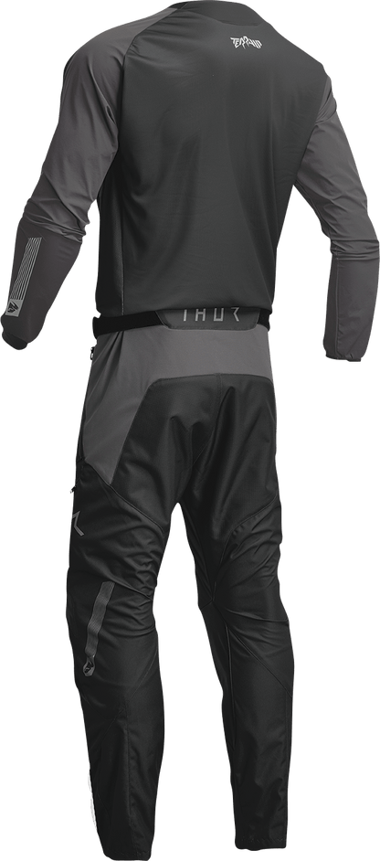 THOR Terrain Jersey Black/Charcoal Small - Part Number 2910-7160 - Kelly Motorsports